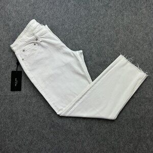 Rag & Bone Dre Low RIse Slim Boyfriend Jeans Women's Size 28 White Denim NWT
